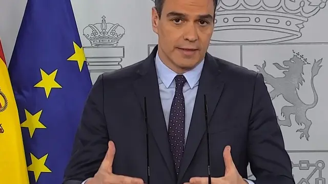 Pedro Sánchez, en su comparecencia de este sábado 9 de mayo de 2020.
