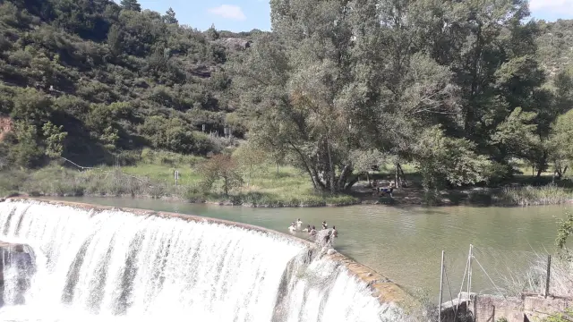El popular Salto del Bierge en el río Alcanadre