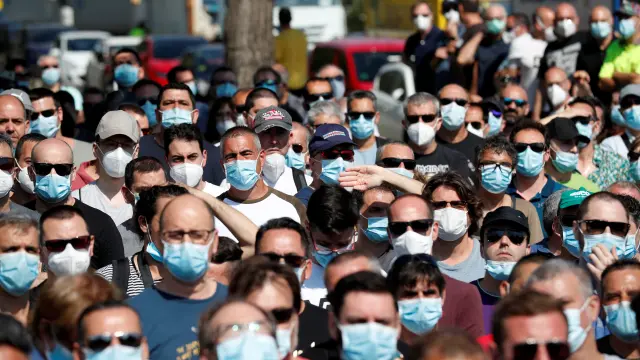 Protestas de trabajadores de Nissan en Barcelona