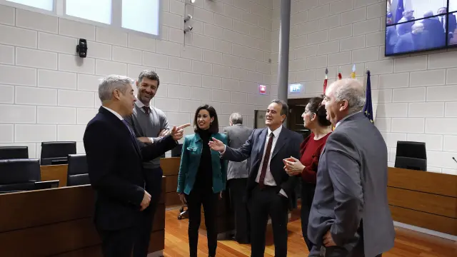 Reunión en la Diputación Provincial de Zaragoza