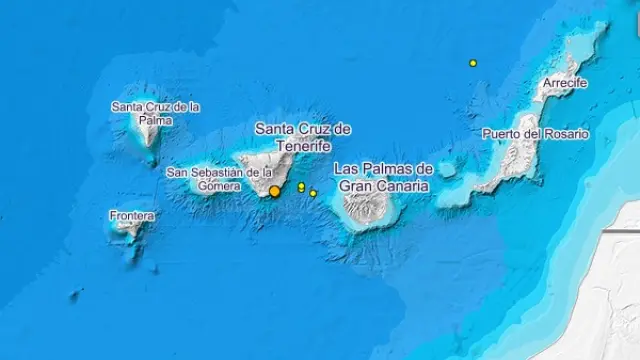 Últimos terremotos ocurridos en las Islas Canarias.
