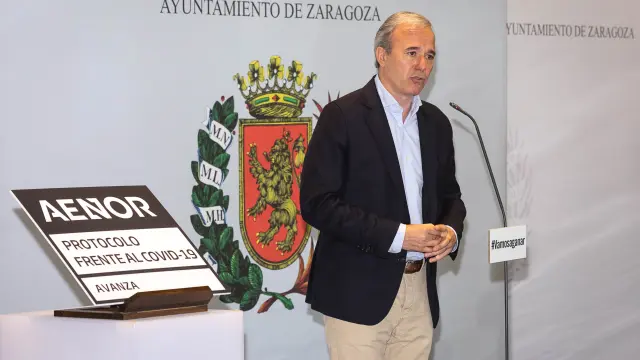 El alcalde de Zaragoza, Jorge Azcón.
