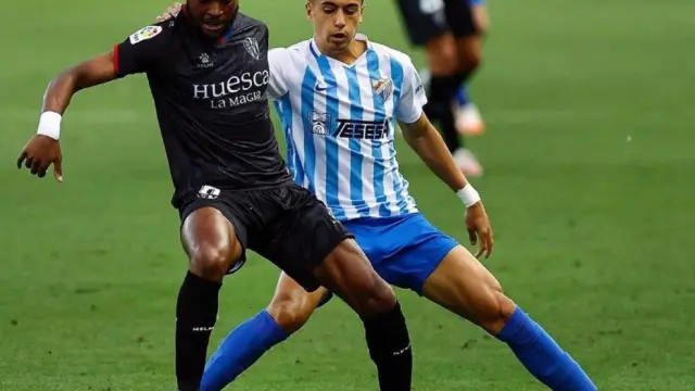 Cheick Doukouré durante el partido ante el Málaga.