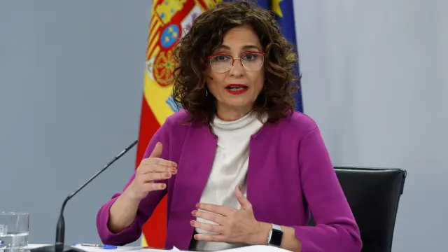 Rueda de prensa de la ministra Portavoz, María Jesús Montero después del Consejo de Ministros.