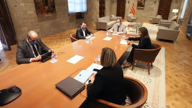 Torra preside la reunión en la que se ha decidido confinar a la comarca leridana de Segrià