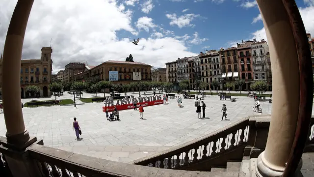 La plaza del Castillo, una de las estampas clásicas de Pamplona.