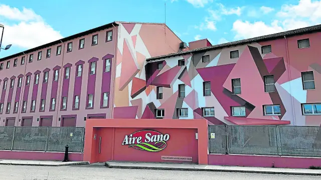 Instalaciones de la sede central de Aire Sano, del grupo Térvalis, en la localida turolense de La Puebla de Valverde.