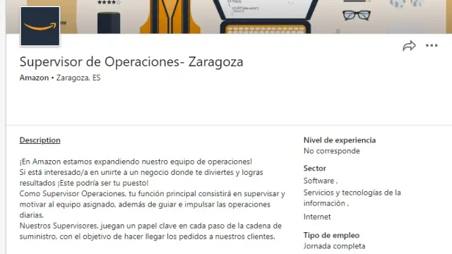 Oferta de trabajo Amazon para el ámbito logístico en Zaragoza