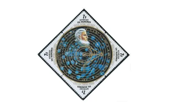 Sello dedicado a Ptolomeo y emitido en Burundi (1973)