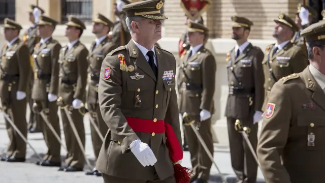 El general Carlos Melero, en su toma de posesión en la Academia Militar.