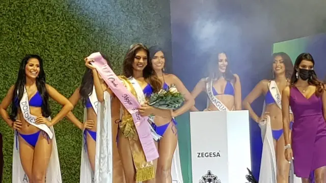 Ana Marcelo, tras ganar el concurso de belleza.