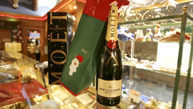 Una botella de champán Moët & Chandon.