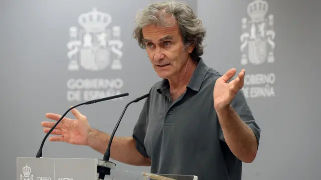Fernando Simón este lunes en rueda de prensa en la Moncloa.