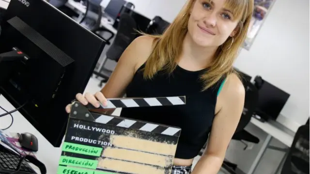 Lucía Gerona, alumna del grado superior en Producción de Audiovisuales y Espectáculos de CPA Salduie