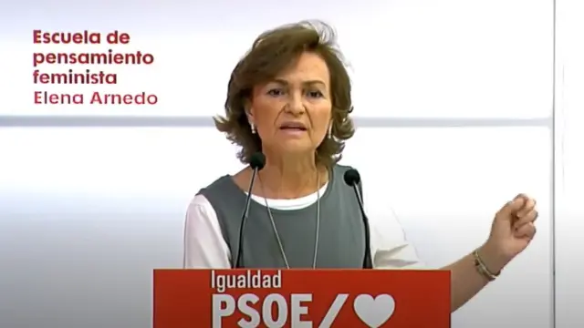 Carmen Calvo, vicepresidenta primera del Gobierno.