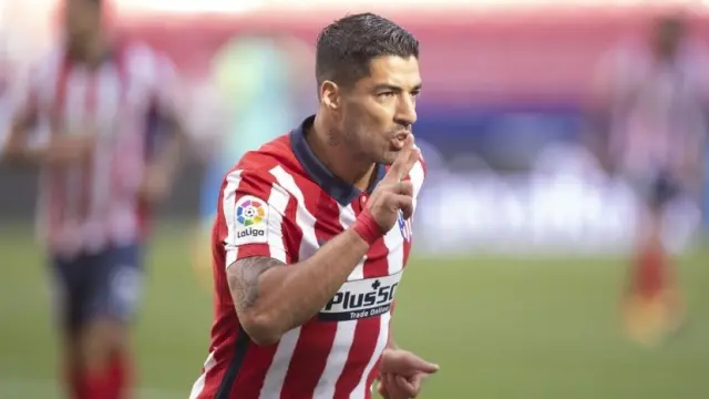 Luis Suárez, en su debut con el Atlético de Madrid.