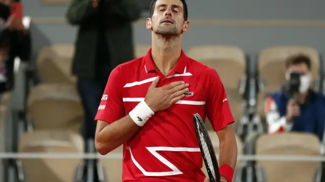 Djokovic, tras vencer a Tsitsipas en Roland Garros.