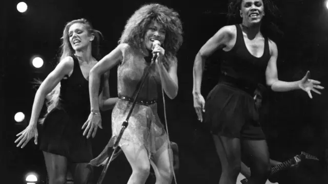 Tina Turner, en su concierto en Zaragoza en 1990.
