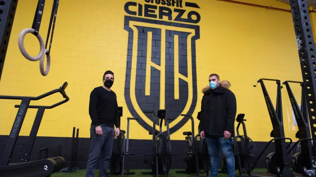 Aitor Aguilar y Pablo Fernández, dueños de crossfit Cierzo.