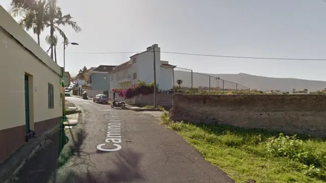 Camino del Pino, en La Orotava, donde ha ocurrido el accidente.