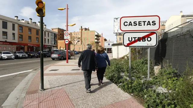Barrio de Casetas tras el fin del cierre perimetral de Zaragoza capital.