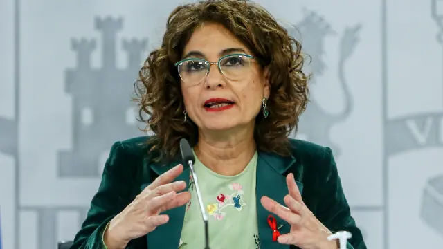 María Jesús Montero en rueda de prensa