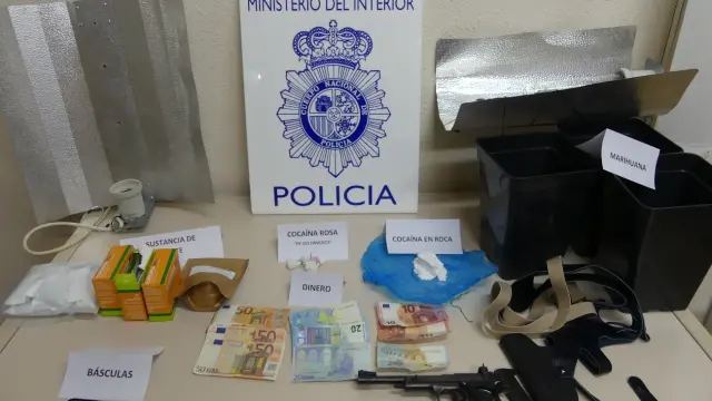 La Policía Nacional desarticula un punto de venta de droga en Teruel y detiene a un varón