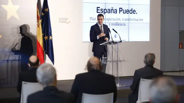 Pedro Sánchez visita Zaragoza para presentar el Plan de Recuperación de la Economía Española