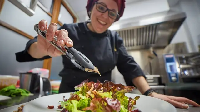 Juana Subirón abrió su restaurante, El Secreto de Uncastillo, en octubre de 2019.