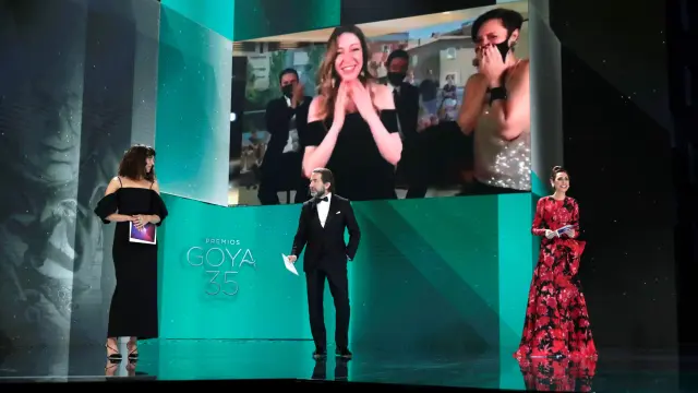 Momento en el que se anunció el Goya a Mejor Dirección Novel para Pilar Palomero