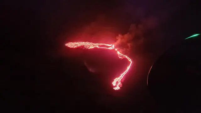 Volcanic eruption at Geldingadalur