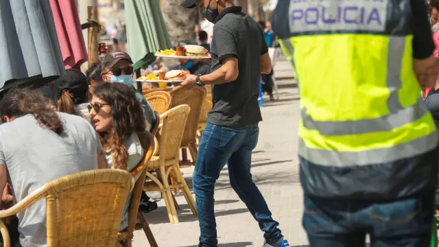 Controles en las terrazas de bares y restaurantes en Palma de Mallorca