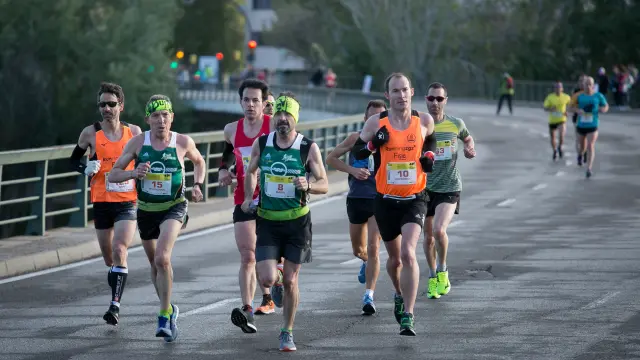 Imagen del último maratón y 10K celebrado en Zaragoza, en abril de 2019.