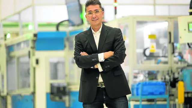 Pedro Pablo Andreu, director general de la empresa Fersa Bearings, fabricante de rodamientos, en la planta zaragozana.