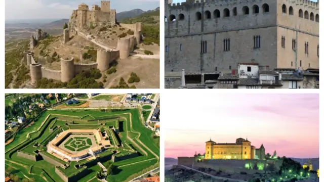 Algunas de las construcciones de Aragón incluidas en la Red de Castillos y Palacios turísticos de España