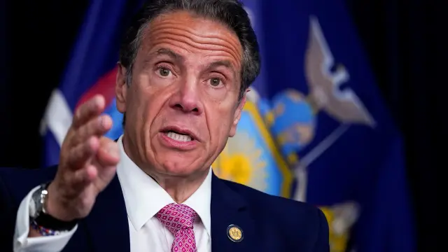 New York Governor Cuomo holds a news conference, in New York