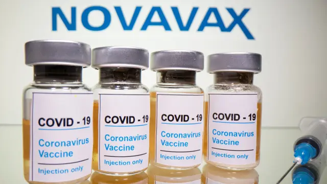 Viales de la vacuna del coronavirus de Novavax.