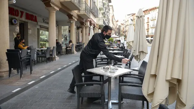 Establecimiento hostelero en la plaza del Torico de Teruel.