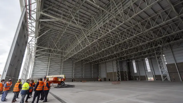 El hangar de pintura, el último equipamiento incorporado al aeropuerto de Teruel.