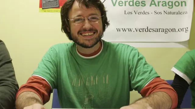 El coordinador de Verdes Equo en Aragón, Lorenzo Mele, en una imagen de archivo