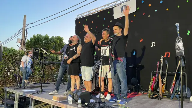 Concierto de rock del grupo Zerotres celebrado el pasado día 12 en La Puebla de Alfindén.