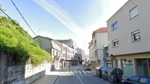 Una calle de Moaña, en Pontevedra.