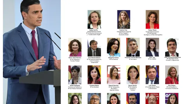 El nuevo gabinete del ministros del Gobierno de Pedro Sánchez
