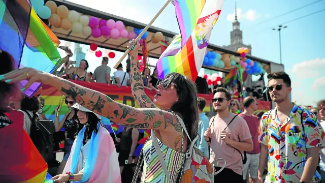 People attend the "Equality Parade" rally in support of the LGBT community, in Warsaw, Poland June 19, 2021. REUTERS/Kacper Pempel