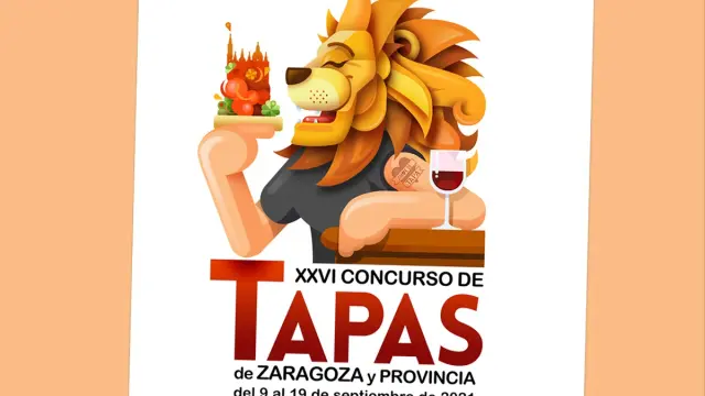 Cartel del Concurso de Tapas de Zaragoza y provincia 2021.