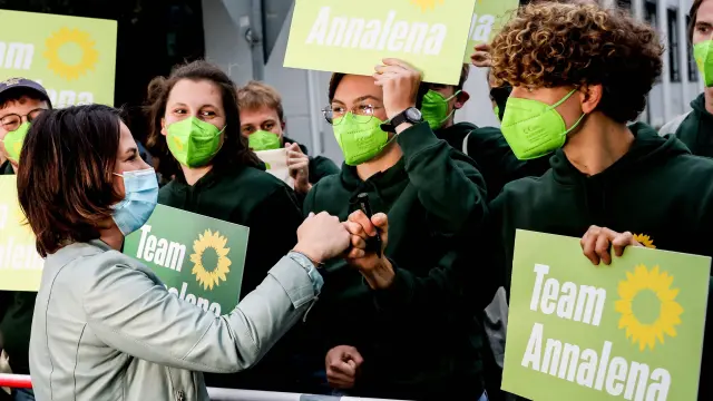 Un acto electoral del Los Verdes en Berlín, el pasado domingo.