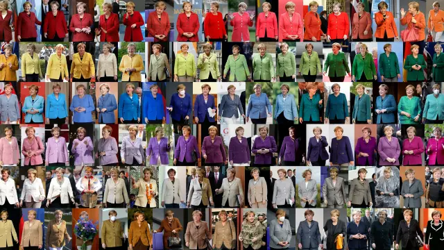 El 'pantone' de los trajes de Merkel.
