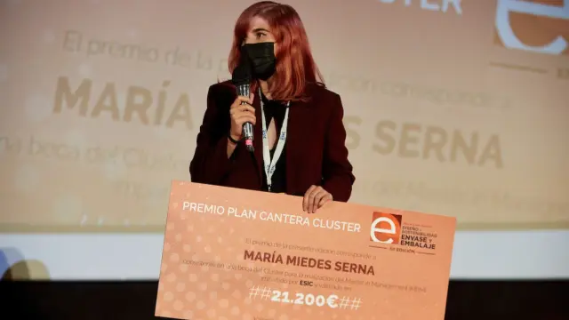María Miedes, ganadora del premio Plan Cantera Cluster.
