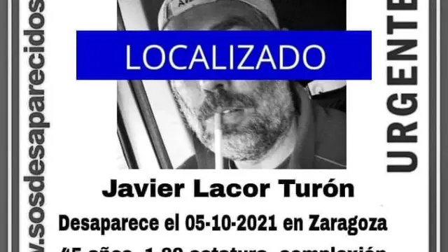 Localizado Javier Lacor Turón