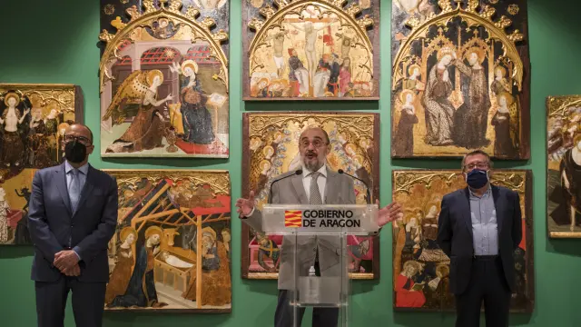 Javier Lambán en el Museo de Zaragoza